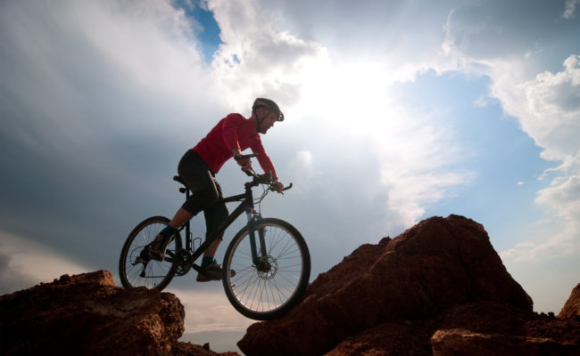 man extreme biking